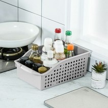 정리의달인 와이드 수납 바구니(그레이), 단품, 단품