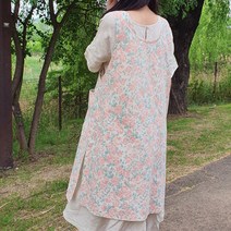 방가지똥 앞치마 여름용 통원피스 로즈블러썸 앞치마