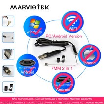 아이폰용 7mm 와이파이 내시경 카메라 HD 방수 USB 검사 IOS 안드로이드 PC 노트북, 05 7 mm 2in1 Endoscope_01 1m