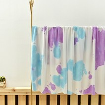 대폭 물나염 미니 쭈리 스판 다이마루 천 티셔츠 원단 퍼플 스카이, 퍼플스카이（C22）