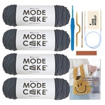 [니뜨] 모드케이크(100g) 뜨개실 x 4볼 + DIY 세트, 19_챠콜
