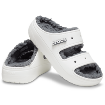 크록스 클래식 코지 샌들 화이트 퍼지 라이너 아이코닉 경량 쿠션 털 안감 CLASSIC COZZZY SANDAL