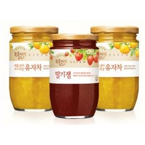 [정원] [복음자리] 딸기잼 500g + 유자차 480g x 2개(홈카페 디저트 감기 딸기쨈 쨈 차), 1개