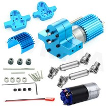 변속기 브레이크 부품 기어변속 금속 전송 기어 박스 370 모터 WPL 1/16 B14 MN90 JJRC 자동차 변경 DIY 조, 03 Blue