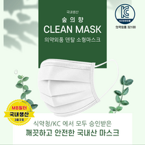 국내 숲의향덴탈마스크(KC/식약청인증) 소형 3중MB필터, 화이트디자인, 1개