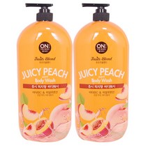 온더바디 후르츠블렌드 쥬시 피치향 바디워시 1500g, 2개