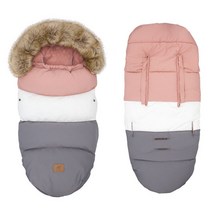 유모차 풋머프 침낭 풋워머 커버 겨울 0-24months 외출 두꺼운 봉투 누에고치, 핑크 화이트 그레이