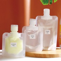 DAYA 휴대용 화장품 소분 용기 여행용 5개세트 화장품 공병, 휴대용 소분파우치 소형 30ml 5개입