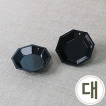파스텔크래프트 미니어처 *팔각쟁반*대*검정 6.5cm (5개입)