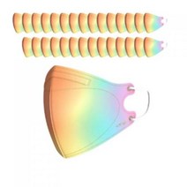 어린숨엣지 새부리형 컬러 마스크 뉴 초소형, 300개, 레인보우, 1개입