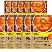 오뚜기 청주식 돼지김치짜글이 450G 간단한 저녁 메뉴 자취요리 아침국 자취생 반찬, 10개