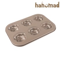 hanomad 원숭이 모양 마들렌틀 팬 6구 [미니오븐 입문자]