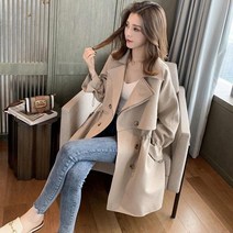쩐쿠 봄 가을 여성 데일리 밴딩 트렌치 자켓 8708