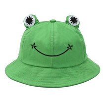 서프햇 벙거지 서핑 모자 Frog Bucket Hat 여자 여름 가을 일반 파나마 비치 낚시 하이킹 어부 선스크린 Sunhat Bob Grenouille 여자용 모자100298, 녹색
