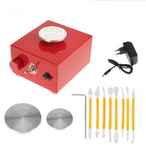 도자기물레미니 턴테이블 도자기 휠 기계 전기 DIY 점토 도구 트레이 세라믹 작업 EU/US 플러그