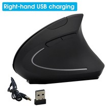 왼손잡이마우스 왼손무선마우스 음소거 수직그립 게임용 마우스 충전식 usb 컴퓨터 인체 공학적 데스크탑 1600dpi for pc 노트북 사무실 홈 노트북, 협력사, 오른손을 위해