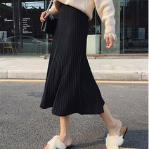 니트치마 주름치마 롱스커트 주름스커트