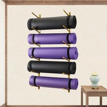 벽걸이형 폼블러 정리대 요가 매트 선반 보관 학원, 단일사이즈, 벽걸이형(6층)골드