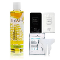 [당일발송]이탈왁스 후처리제 애프터 오일 레몬 250ml +온더바디스크럽5g+바디크림5g+브라질리언시트팩1매 잔여물제거