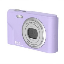 브이로그카메라 풀프레임 미러리스 디지털 카메라 48mp 2.4 인치 lcd 비디오 블로그 16x 줌 키즈 학생 카드, 자주색