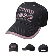 MIZAEINV Keep 미국 Great 2020 모자 깃발 자수 핏 트럼프 펜스 야구 그레이(트럼프 핑크 바인딩), Gray(trump Pink Binding)