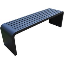 가든 정원 유원지 관공서 야외용 철제 평의자 평벤치, 120x40x45 화이트