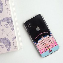 [바보사랑] 부다페스트 클리어 케이스(아이폰14시리즈), 적용모델/색상:아이폰14플러스/핑크크로키호텔부다페스트, 상세 설명 참조
