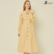 [JJ지고트(JJ JIGOTT)] (JJ지고트) 와이드 칼라 버튼 디테일 원피스 GN3P0