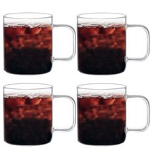 카페 내열 유리 머그컵 네스프레소 버츄오 유리컵 4개x1세트, 4개, 투명