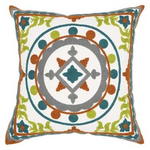 룸빌드 원형 거실 쇼파 쿠션 커버 솜포함 세트, 8) 그린썬 21-2