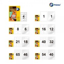 프린텍 라벨지 투명 보호 필름 키퍼 세트 10매, 8칸 (P3220)