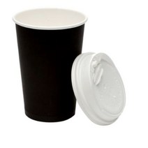 검정 테이크아웃 13온스 종이컵 + 뚜껑, 100개입, 2세트