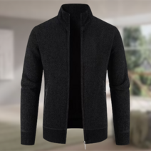 부드러움 솔리드 니트 집업가디건 DUJHNLL