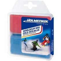 Holmenkol 홀맨콜 스키 스노우보드 왁스 월드컵믹스 콜드 레드 블루 35g x 2