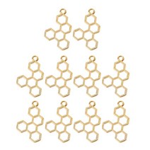 10pcs 금 벌집 펜던트 블랭크 수지 프레임 오픈 베젤 설정 보석 제조