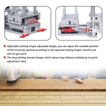 목공 타공기 2in1 휴대용 측면 구멍 Slotting 기계 나무 트리밍 Deflashing 장치 DIY 목공 도구에 대 한 드, 한개옵션0