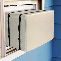 Homydom 창문 에어컨 커버 L 68.5cm W x 58.4cm D 45.7cm H, Beige, 25 W x 20 D x 17 H
