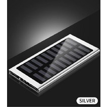 아이폰 호환 배터리 30000mAh 슬림 태양 보조베터리 충전 휴대용 2USB Outup 야외 여행 외부 노트북 Xiaomi, [01] 30000mAh, silver