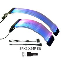 이더리움 채굴기 비트코인 채굴장 가정용 채굴부품 PC 케이스 PSU 연장 RGB 케이블 ATX 24Pin + PCI-E GPU, 한개옵션1, 05 Kit(ATX GPU 8PinX2)