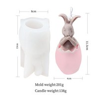 캔들 3D 사랑스러운 개구리 실리콘 몰드 DIY 동물 아로마 테라피 양초 석고 공예 비누 에폭시 수지 용품 제작 도구, [04] Rabbit not say, Rabbit not say