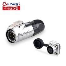 Cnlinko 2 3 4 5 6 7 8 핀 M12 전기 케이블 항공 연결 관 3A 5A 100V 125V AC DC 힘 위탁 접합기 옥외 태양, 03 4pin