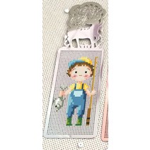 실 십자수 프랑스자수 펀치니들 DIY키트 Diy 공예 stich 책갈피 금속 버 황금, cjbk18-silvdeer