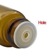 큐티클오일펜공병 액체 향수 앰버 유리 병 1ml 2ml 3ml 5ml 100 개 오리피스 감속기 및 캡 포함 작은 오일 투명 바이알, 5ml_홀 팁 | 검은 모자가 달린 호박색