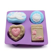 실리콘몰드 - 아기천사외 4종 (4구) / 비누몰드 / 석고방향제몰드