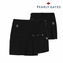 파리게이츠 골프 pearlygatesgolf여성 유니크 플리츠 큐롯 스커트 P521A3PS374_BK, 001, BK