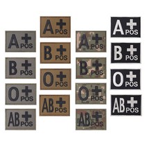 밀리터리 패치 자수 혈액형 모음