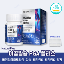어골칼슘 피지에이 폴리감마글루탐산 PGA 비타민 K D 칼슘 망간 pdk 상어연골분말 콘드로이친 식약처 인증 알약 케이스 증정, 2박스(2개월)