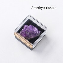 1 pc 천연 크리스탈 원시 돌 광석 자수정 클러스터 에너지 상자 화석 표본 컬렉션 어린이 교육 선물
