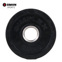 사이먼 원판 7구 블랙 2.5Kg~20kg 2개(1세트) 심플렉스 중량원판 바벨, 2.5kg