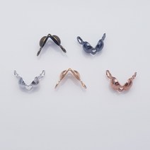 ch361 올챙이캡 재료 누름볼 반지 팔찌 목걸이 줄 시드 비즈 공예 레진 만들기 부자재, 천개, 흑도금